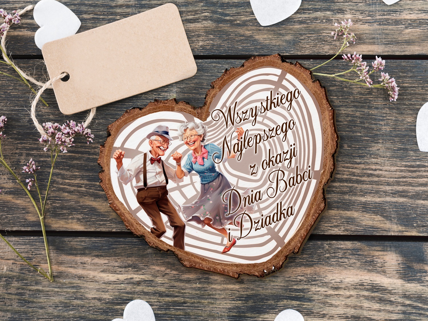 Magnes pamiątka na Dzień Babci i Dziadka - prezent dla dziadków