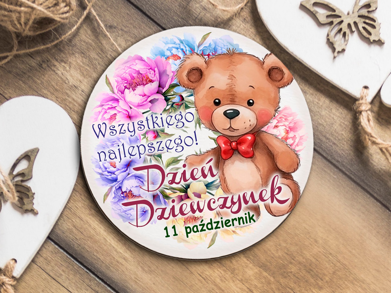 Magnes z okazji Dnia Dziewczynek - upominek do przedszkola i szkoły