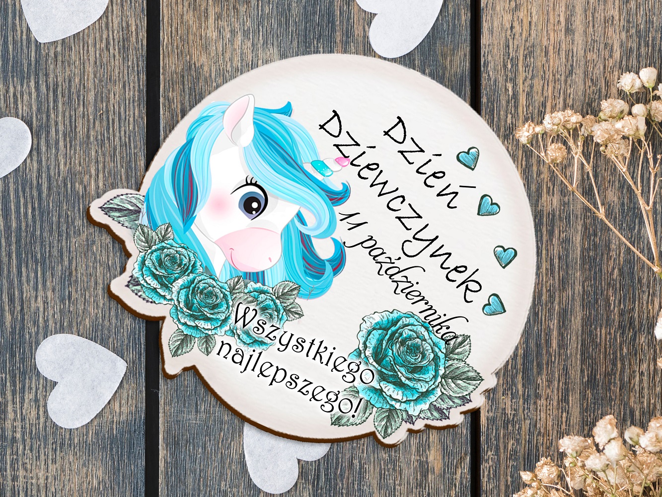 Upominek dla dziewczynek - magnes na Dzień Dziewczynki do szkoły