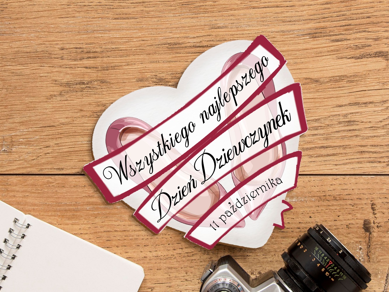 Magnes na Dzień Dziewczynek - serduszko do szkoły lub pracy