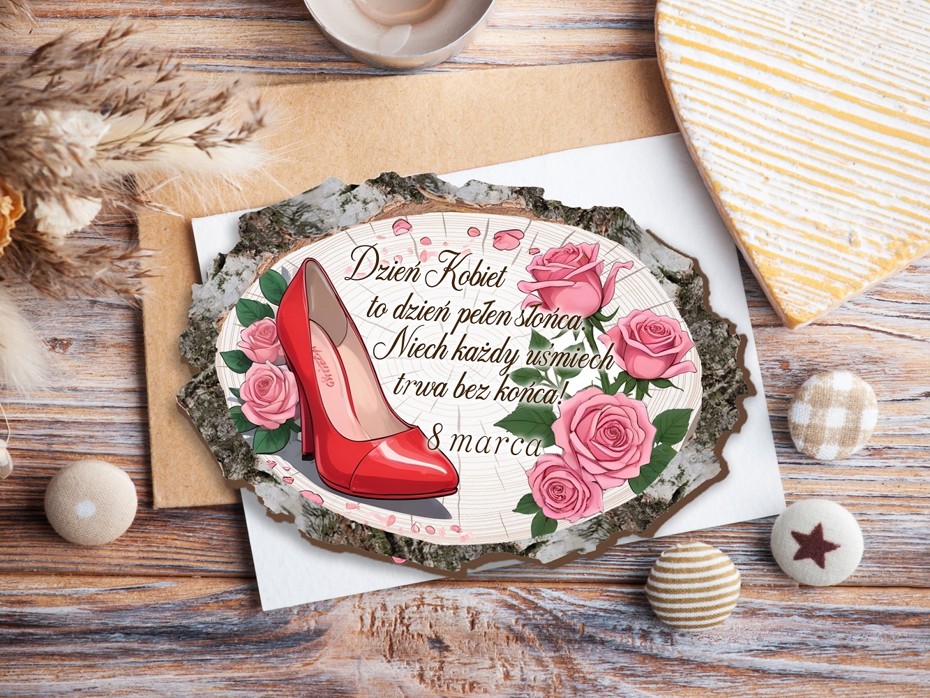 Magnes na Dzień Kobiet - pamiątka dla koleżanek z klasy