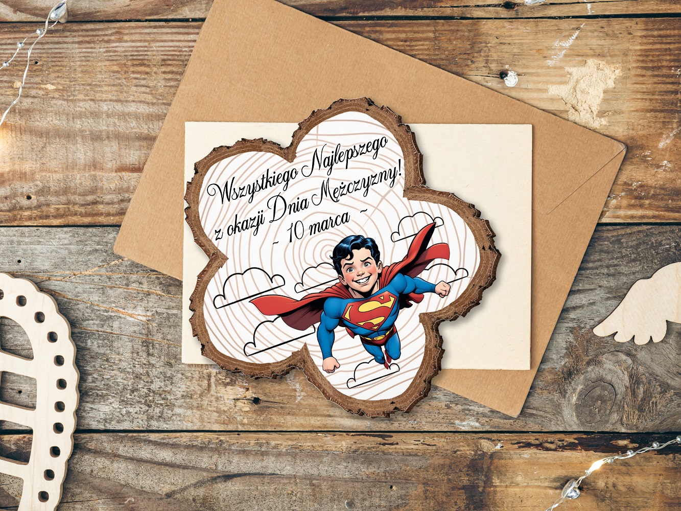 Pamiątka z magnesem na Dzień Mężczyzny dla uczniów lub przedszkola