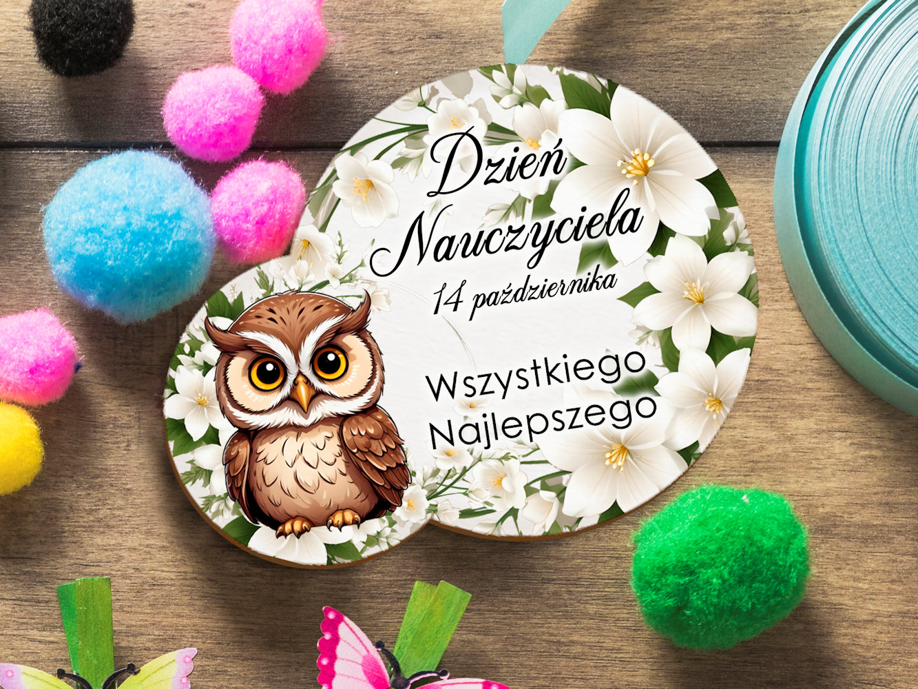 Drobiazg z magnesem na Dzień Nauczyciela do szkoły lub przedszkola